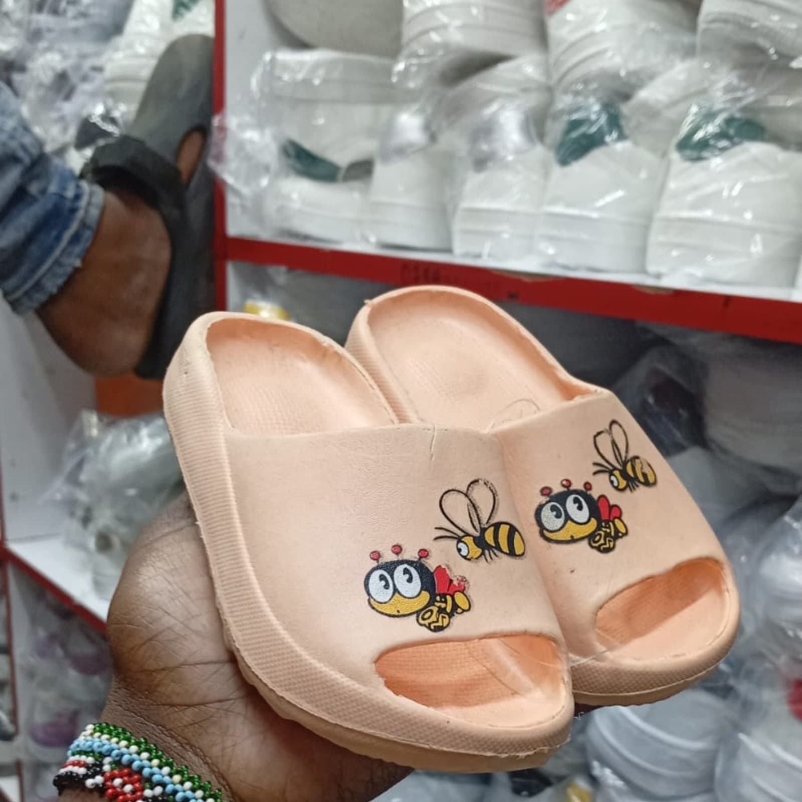 Kids' Cute Cartoon Bee Thick-Sole EVA Slides image 1